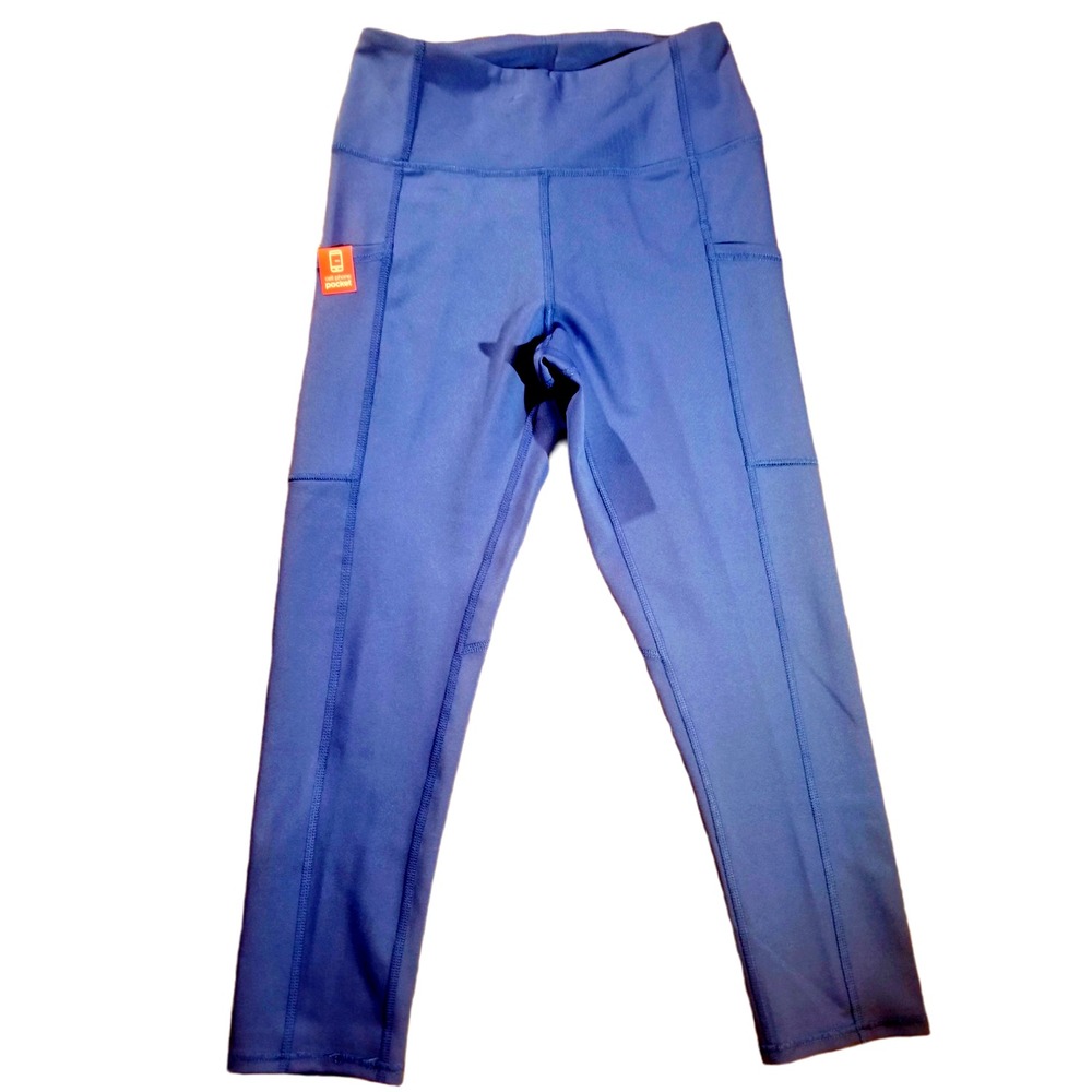 NEW Marika Sport Women's Solid Ankle Legging S Aegean blue Color